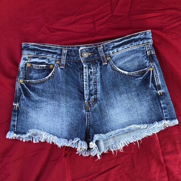 Free People Denim Cut-Off Shorts 100% Cotton Sz 26